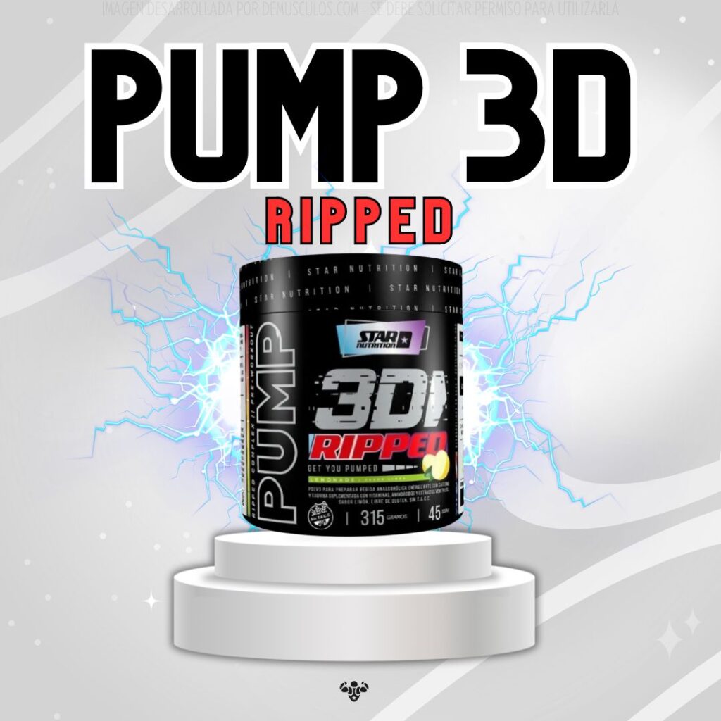 Pump 3D Ripped 315 Grs Pre Work Star Nutrition DeMusculos