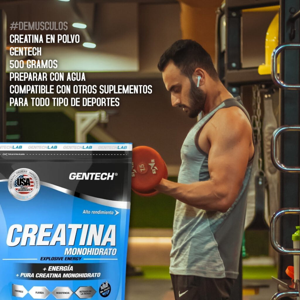 Creatina 500 Grs Gentech Monohidrato Masa Muscular