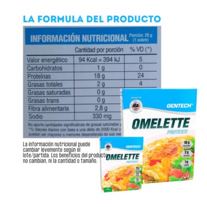 Omelette Proteico x7 sobres de Gentech