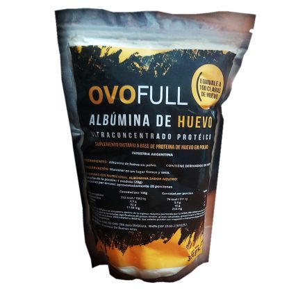 Ovofull de 370 grs. Proteína de huevo.