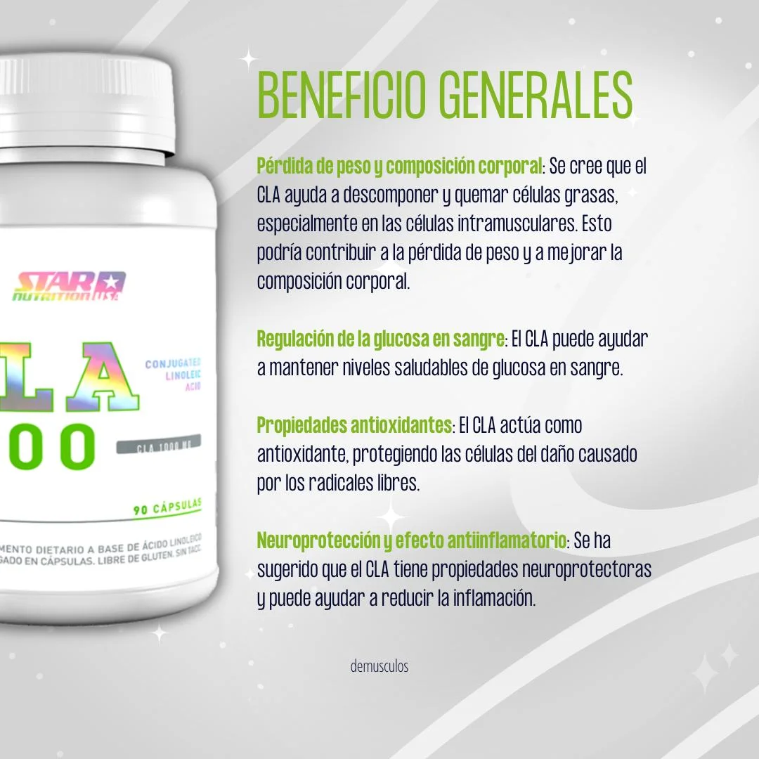 Te mencionamos algunos beneficios del CLA x90 de Star Nutrition, poderoso regulador de metabolismo