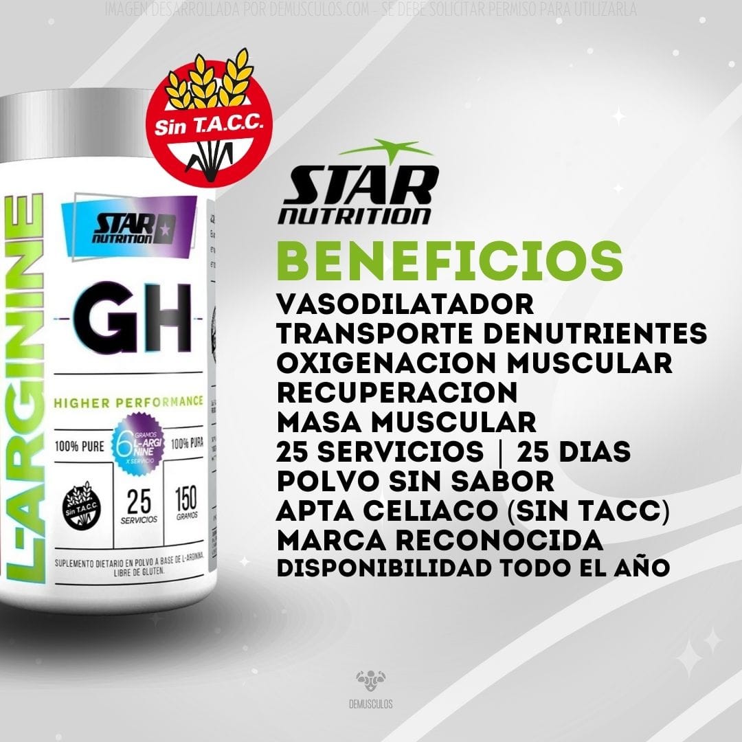 Arginina GH 150 grs Star Nutrition