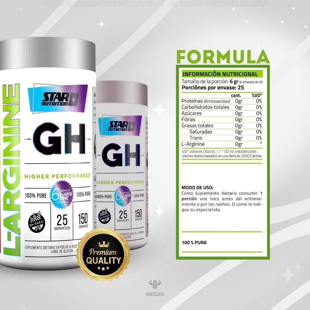 Arginina GH 150 grs Star Nutrition