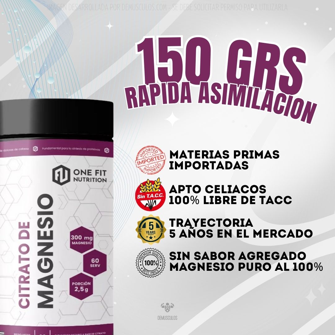 Citrato de Magnesio 150 grs One Fit