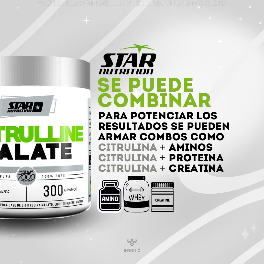 La L-Citrulline Malate se puede combinar con otros productos