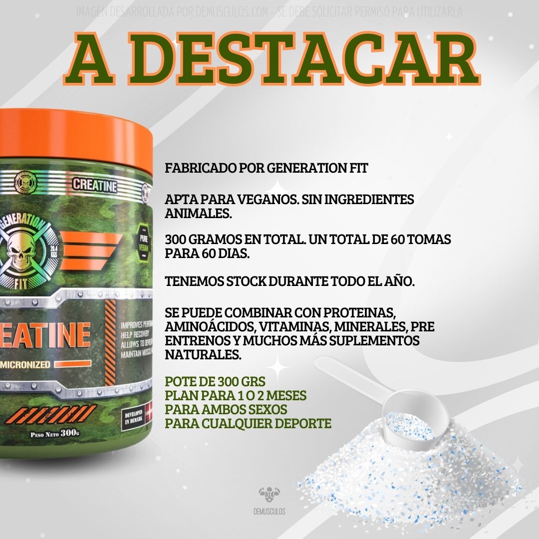 Creatina Micronizada 300 grs Generation Fit