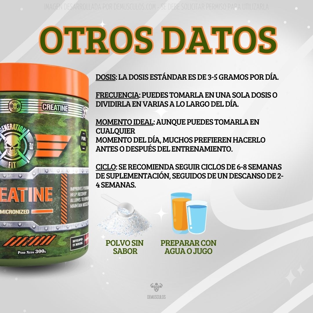 Creatina Micronizada 300 grs Generation Fit