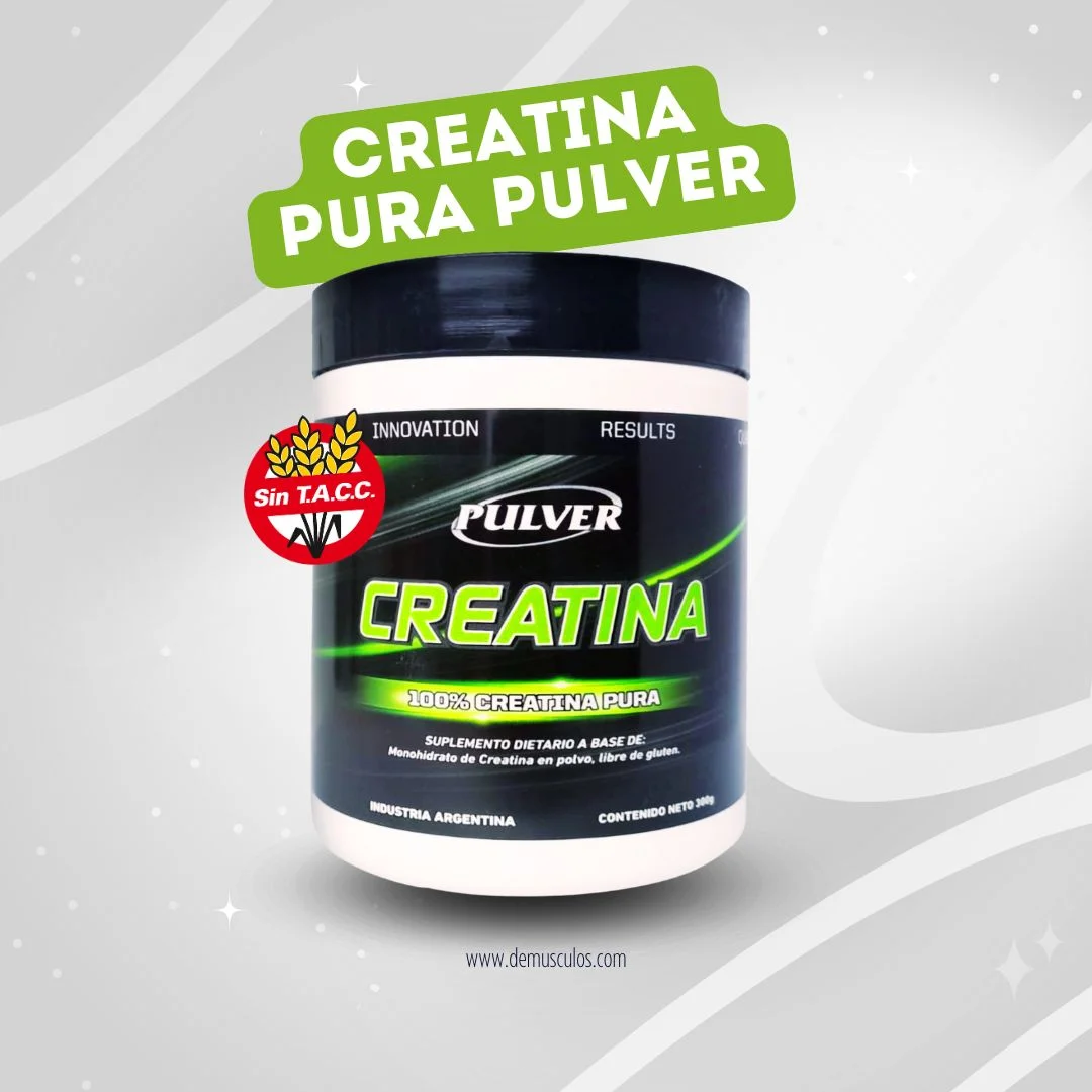 Creatina de Monohidrato marca Pulver x 300 grs. 5 grs x toma.