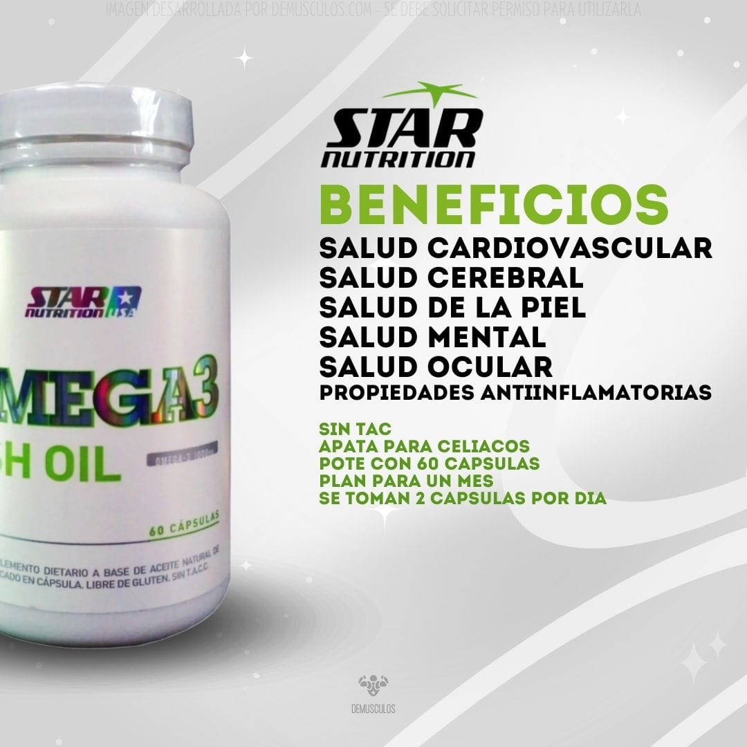 Omega 3 Fish Oil x60 cápsula de Star Nutrition