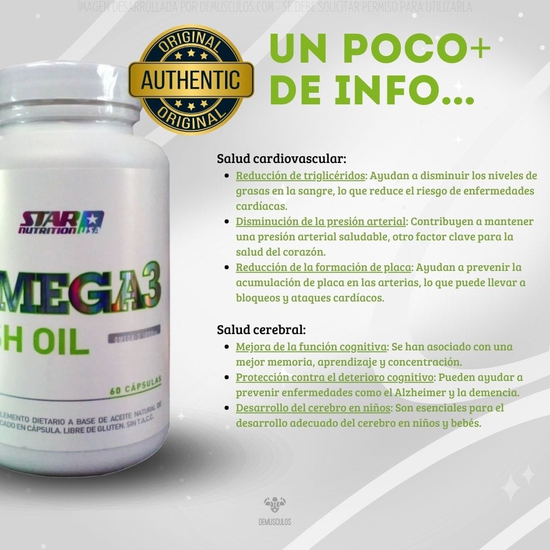 Omega 3 Fish Oil x60 cápsula de Star Nutrition