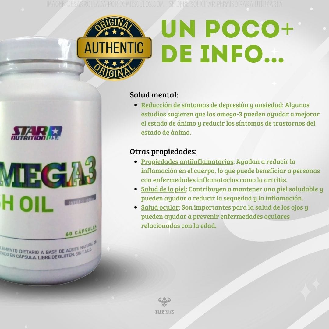 Omega 3 Fish Oil x60 cápsula de Star Nutrition