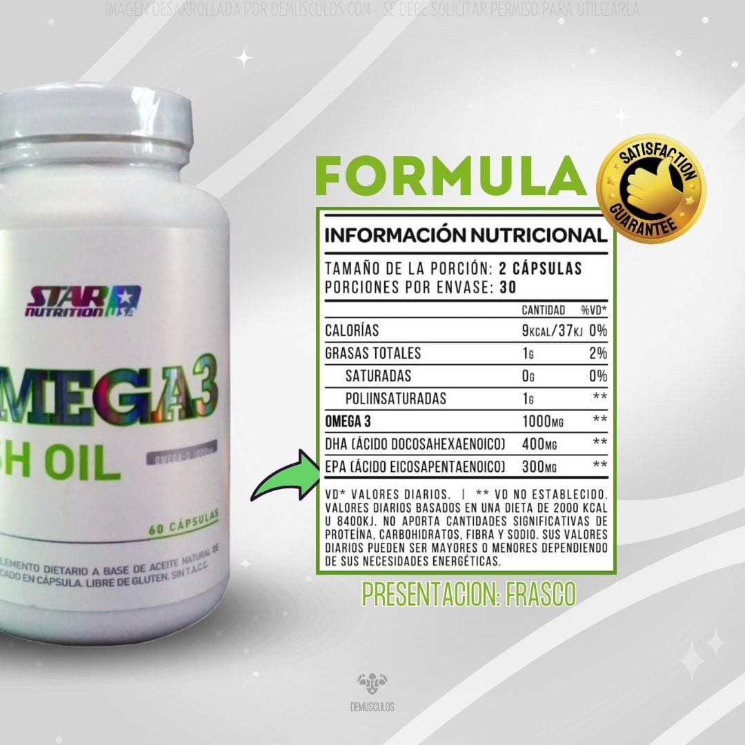 Omega 3 Fish Oil x60 cápsula de Star Nutrition