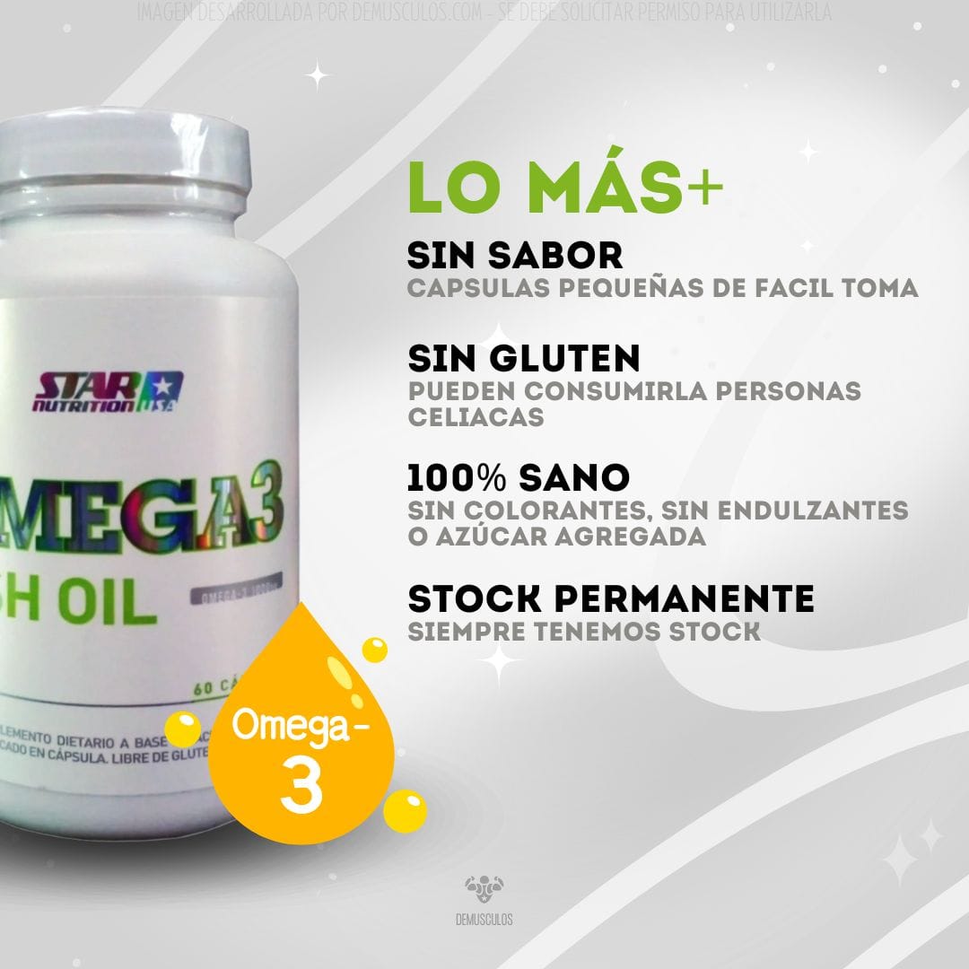 Omega 3 Fish Oil x60 cápsula de Star Nutrition