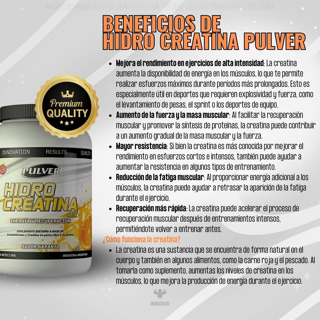 Hidro Creatina 1.5 kg de Pulver