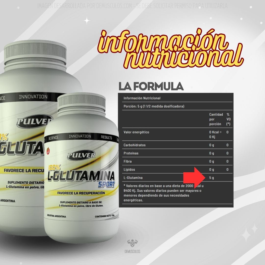 L-Glutamina 150 grs Pulver Sin Tacc