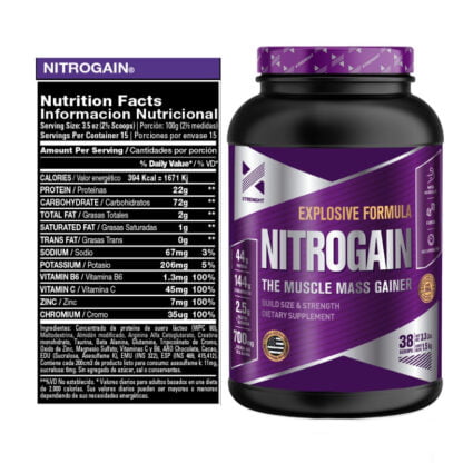 Nitrogain - Ganador de masa muscular 1.5 kg - Xtrenght Nutrition