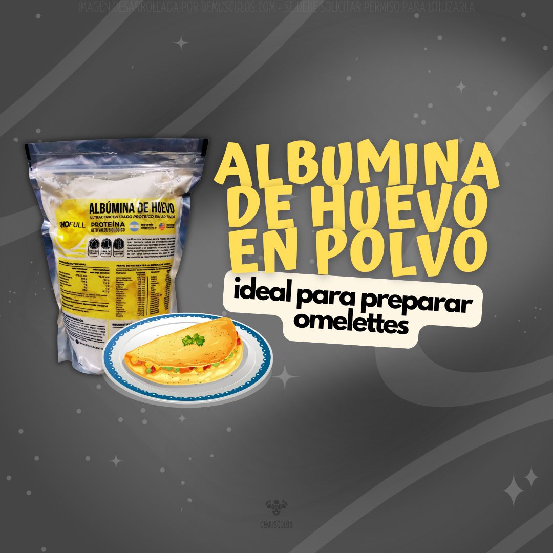 Albumina en polvo 750 grs de Ovofull sin sabor