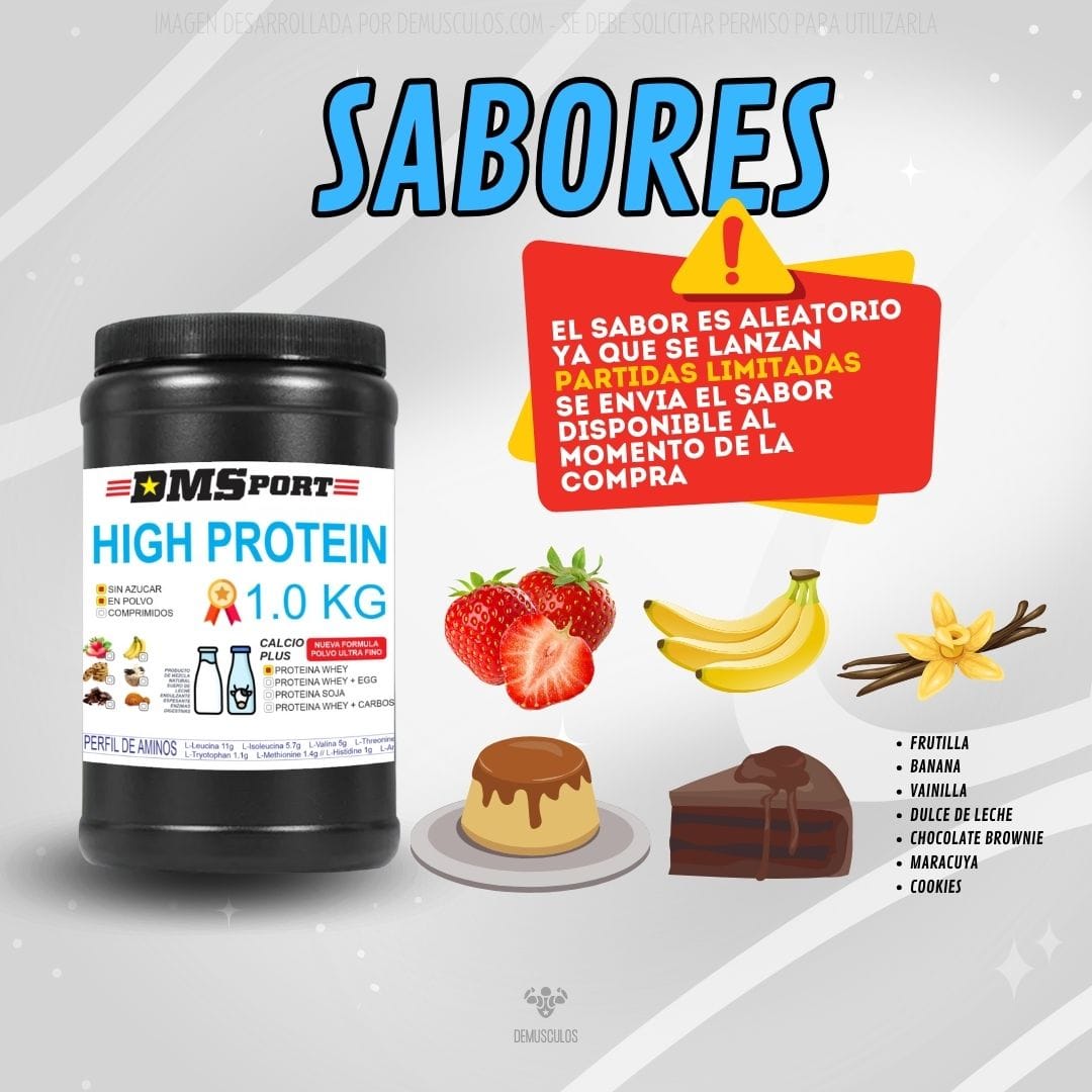 Los sabores de High Protein 1 kg fraccionada