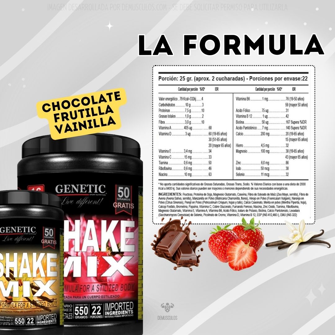 La formula de Shake Mix