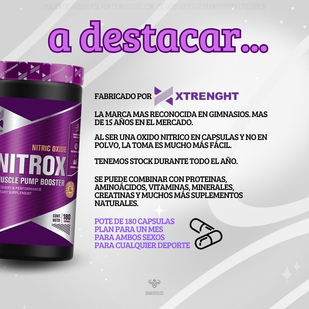 Nitrox x 180 caps de Xtrenght Nutrition