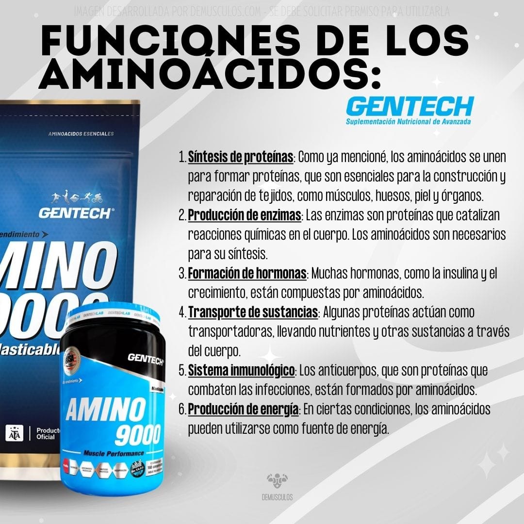 Amino 9000 de 160 capsulas Gentech