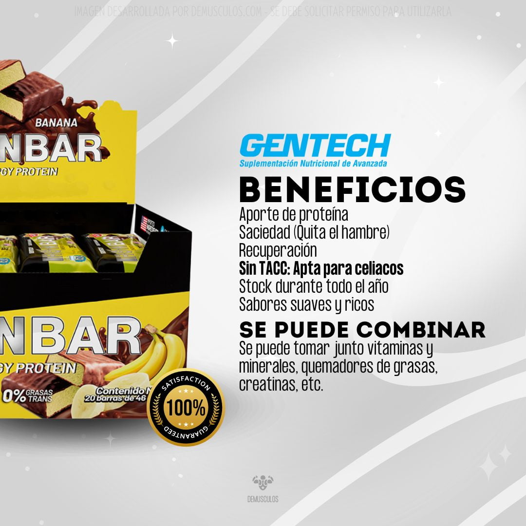 Beneficios de Iron Bar de Gentech Caja x 20