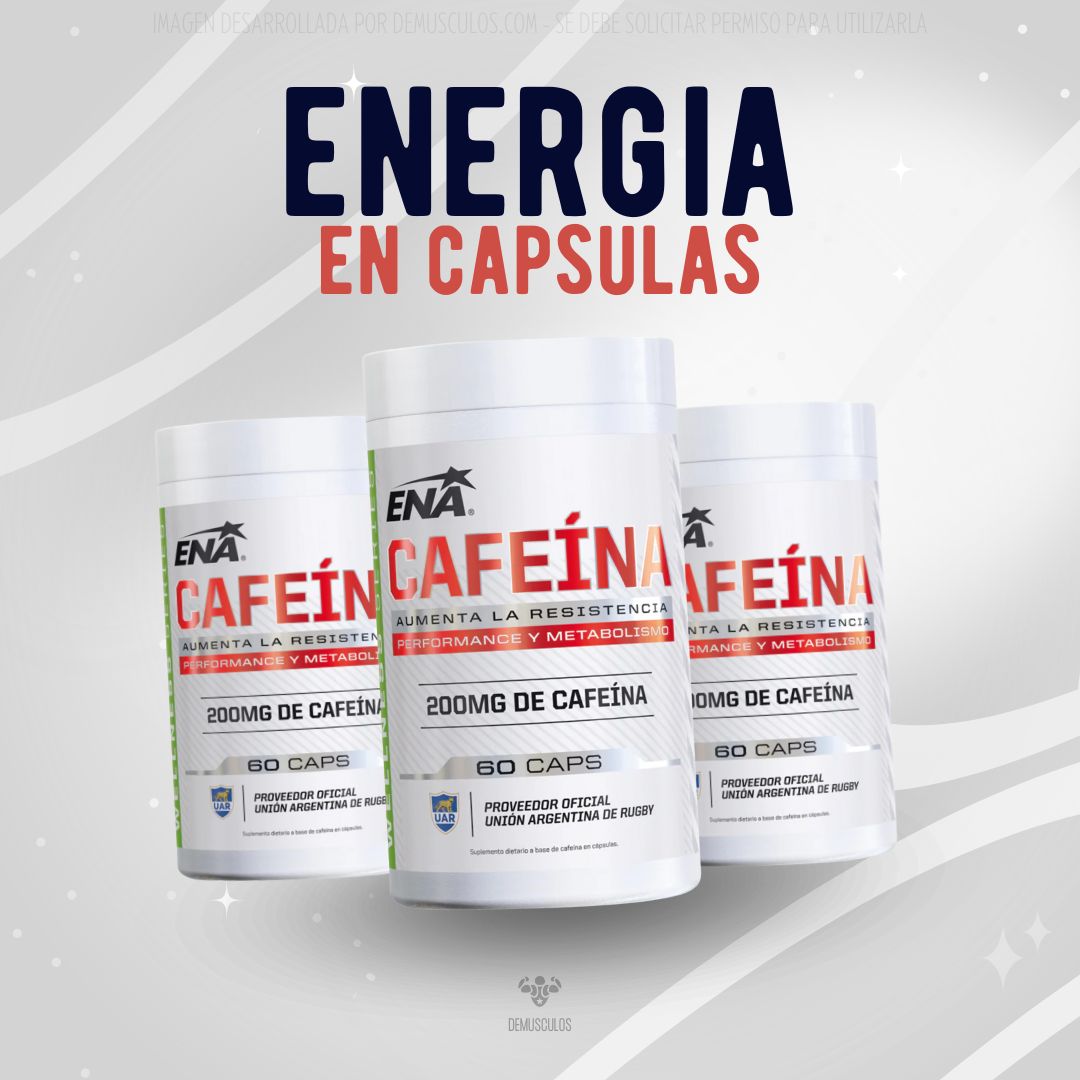 Cafeína Ena Sport x 60. Aumento de energía y performance.