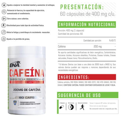 Cafeína Ena Sport x 60