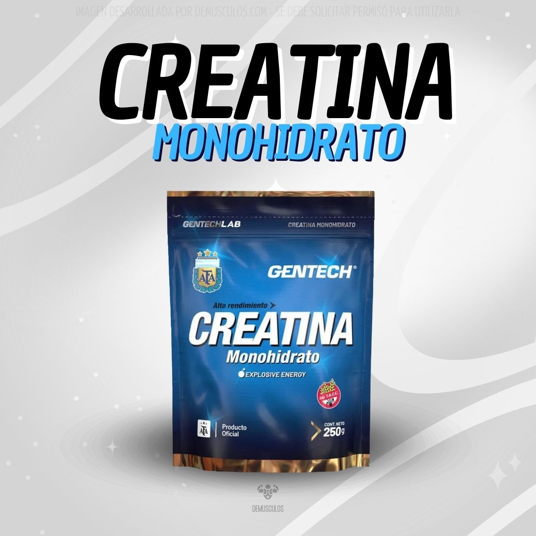 Creatuba de Monohidrato de Gentech x 250 gramos Micronizada y sin Tacc