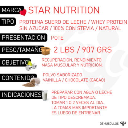 Natural Whey Protein de Star Nutrition x 2 lbs