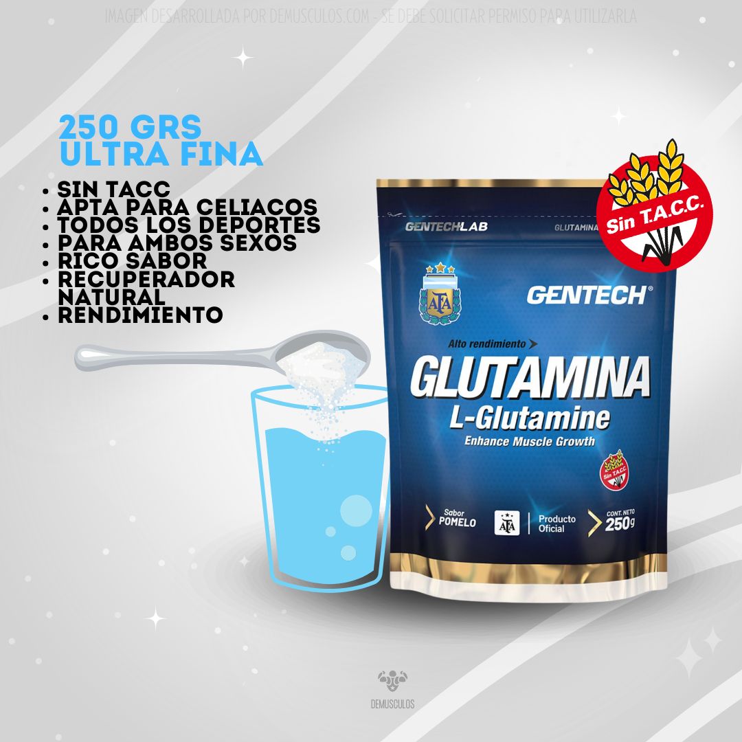 Glutamina 250 grs de Gentech