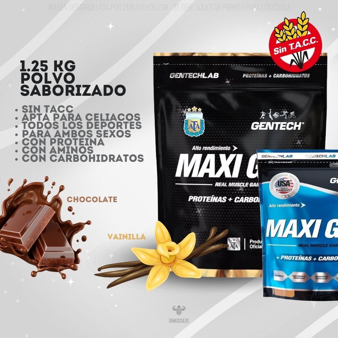 Ganado de masa muscular de Gentech x 1.25 kg