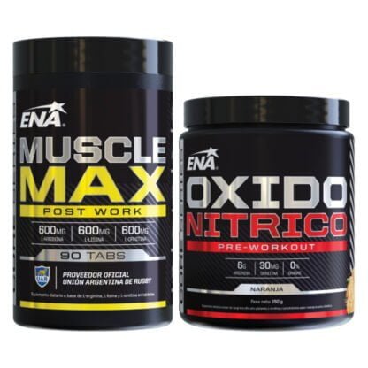 Muscle Max de Ena Sport y Óxido Nítrico x150 grs