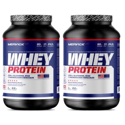 2 proteínas Whey 1 kg de Mervick