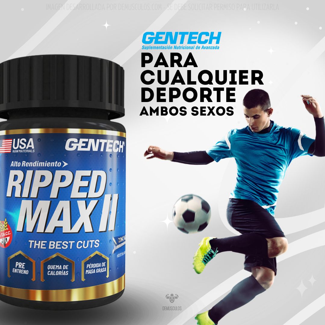 Ripped Max es para cualquier deporte. Ideal para hombres y mujeres. Aumenta la energía.