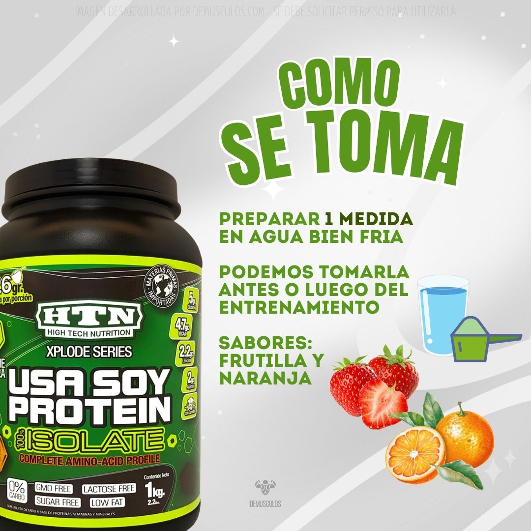 ¿Cómo tomar Usa Soy Protein de HTN x 1 kg?