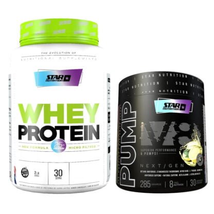 Platinum Whey 2 Lbs + Pump V8 de Star Nutrition