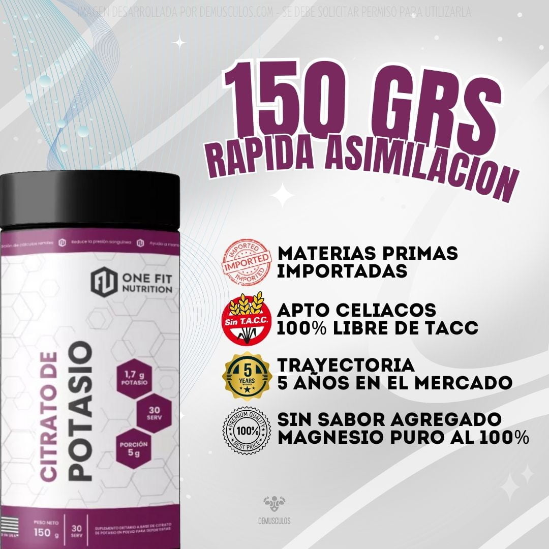 Citrato de potasio 150 grs One Fit