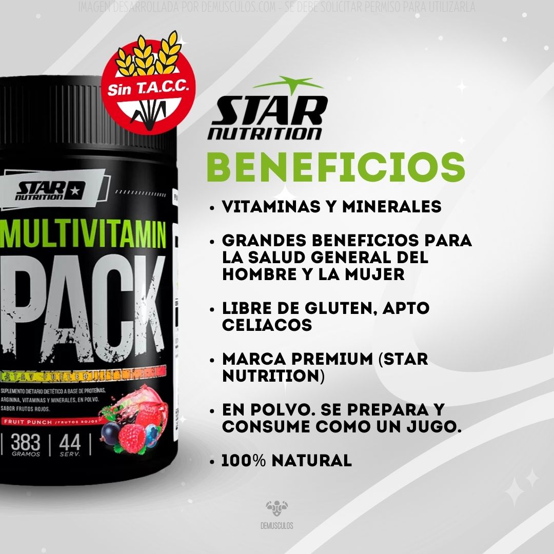 Los beneficios del multivitamin Iron Pack de Star Nutrition