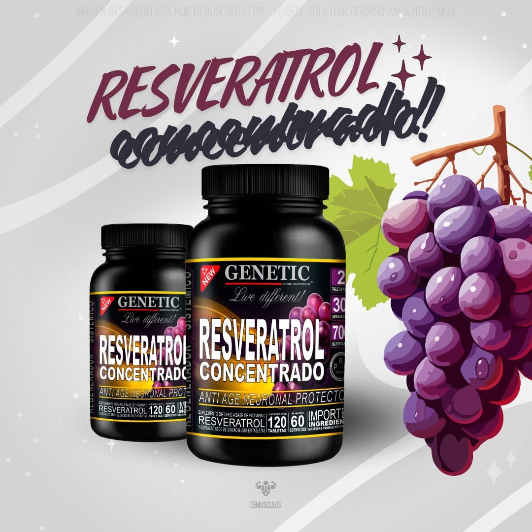 Resveratrol concentrado + Vitamina C de Genetic Sport