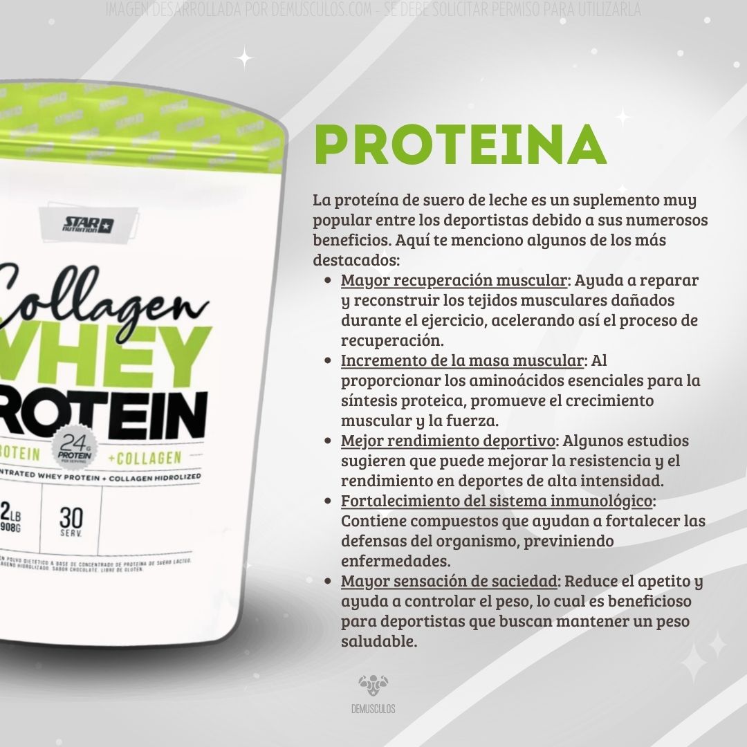 Beneficios de la proteína: Collagen Whey 2 Lbs de Star Nutrition