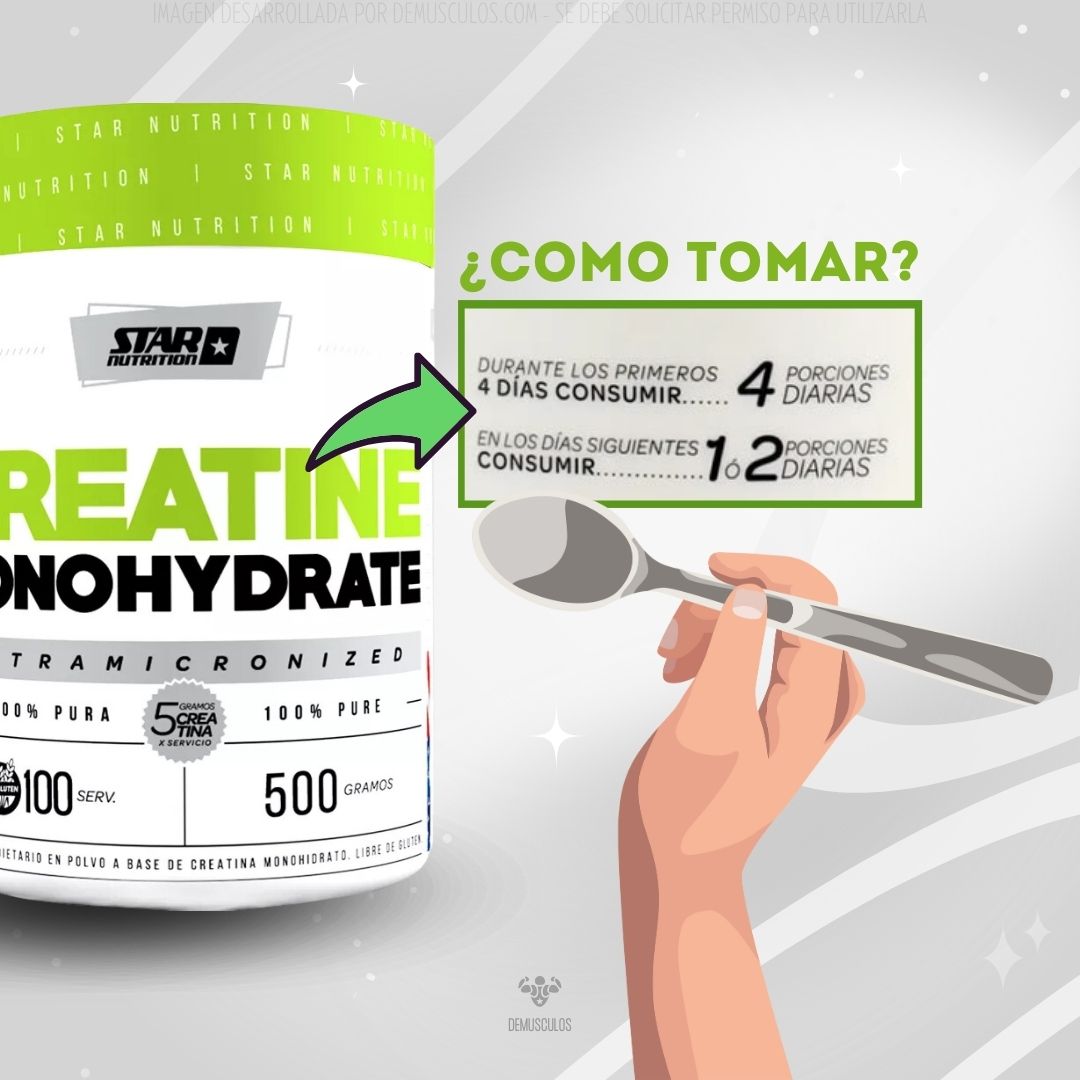 ¿Cómo tomar? Creatina 500 grs de Star Nutrition