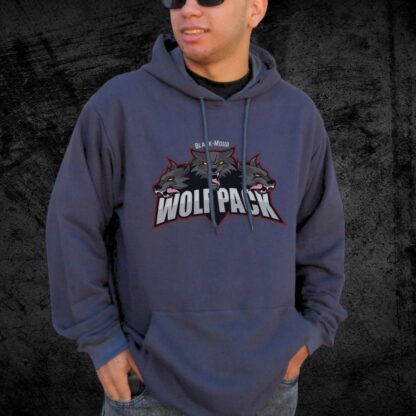 Hoodie con capucha Black-Mour Gris Topo Wolf Pack