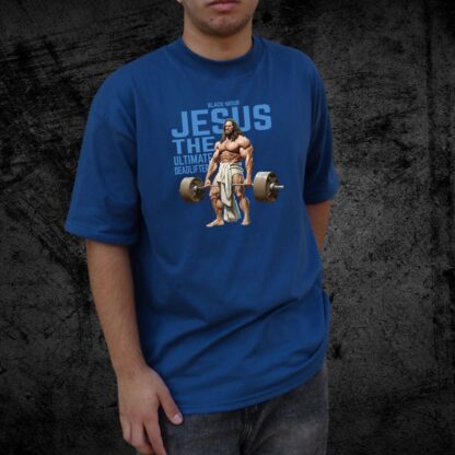 Remera Oversize Black-Mour Jesus The Ultimte Deadlifter